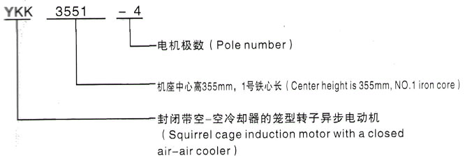 YKK系列(H355-1000)高压YJTGKK6301-4三相异步电机西安泰富西玛电机型号说明